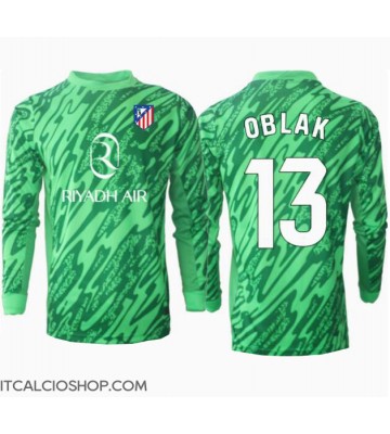Atletico Madrid Jan Oblak #13 Portiere Seconda Maglia 2024-25 Manica Lunga